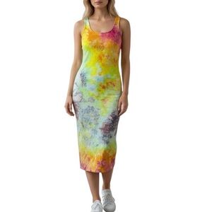 Colorful Tie-Dye Maxi Dress